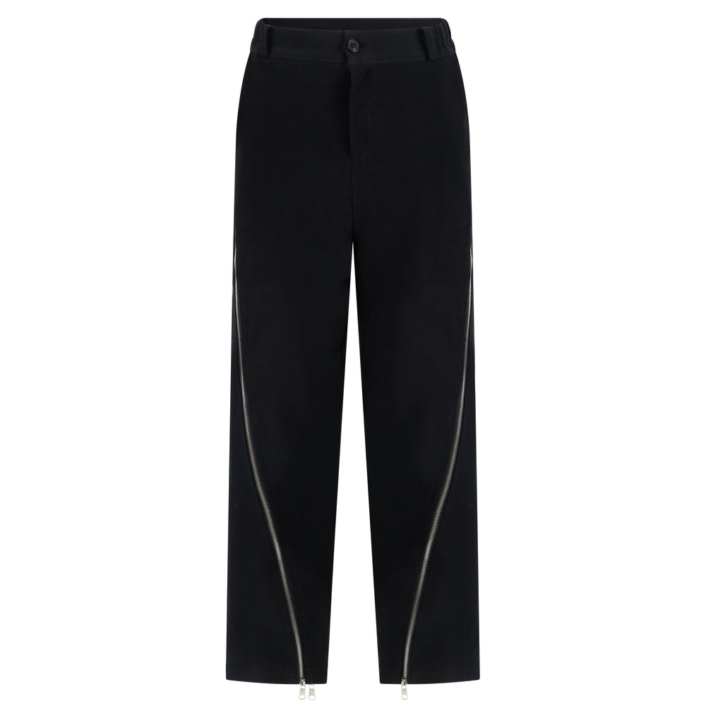 CNFSSSD ZIPPED FLARE TROUSERS