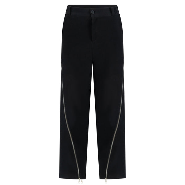 CNFSSSD ZIPPED FLARE TROUSERS